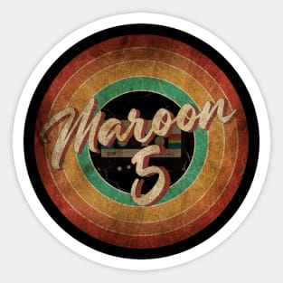 Maroon 5 Vintage Circle Art Sticker